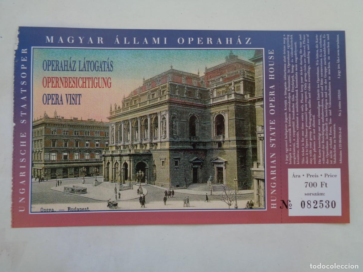 Entradas antiguas de conciertos: ENTRADA AL PALACIO DE LA OPERA DE HUNGRIA - Foto 1