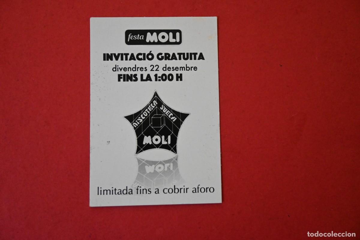 Entradas antiguas de conciertos: INVITACIO FLYER INVITACION DISCOTECA MOLI SUECA - Foto 1