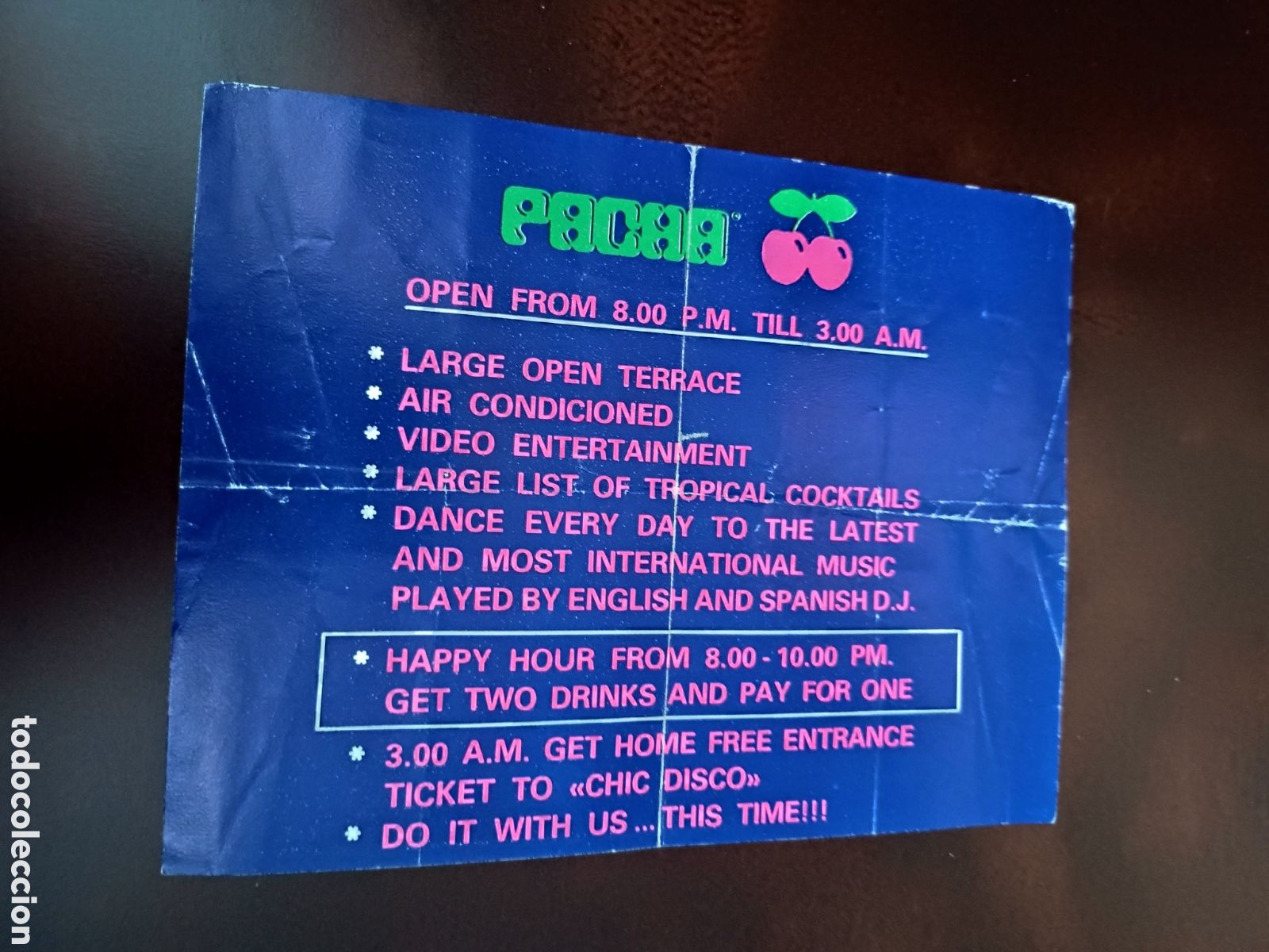 Entradas antiguas de conciertos: FLYER DE PACHA - THIS TIME... - A&Ntilde;OS 80 - Foto 2