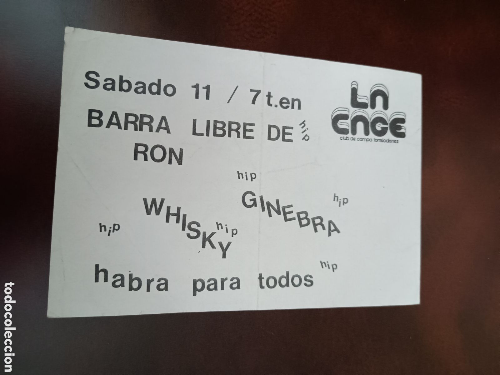 Entradas antiguas de conciertos: FLYER DE LA CAGE - TORRELODONES - A&Ntilde;OS 80 - Foto 2