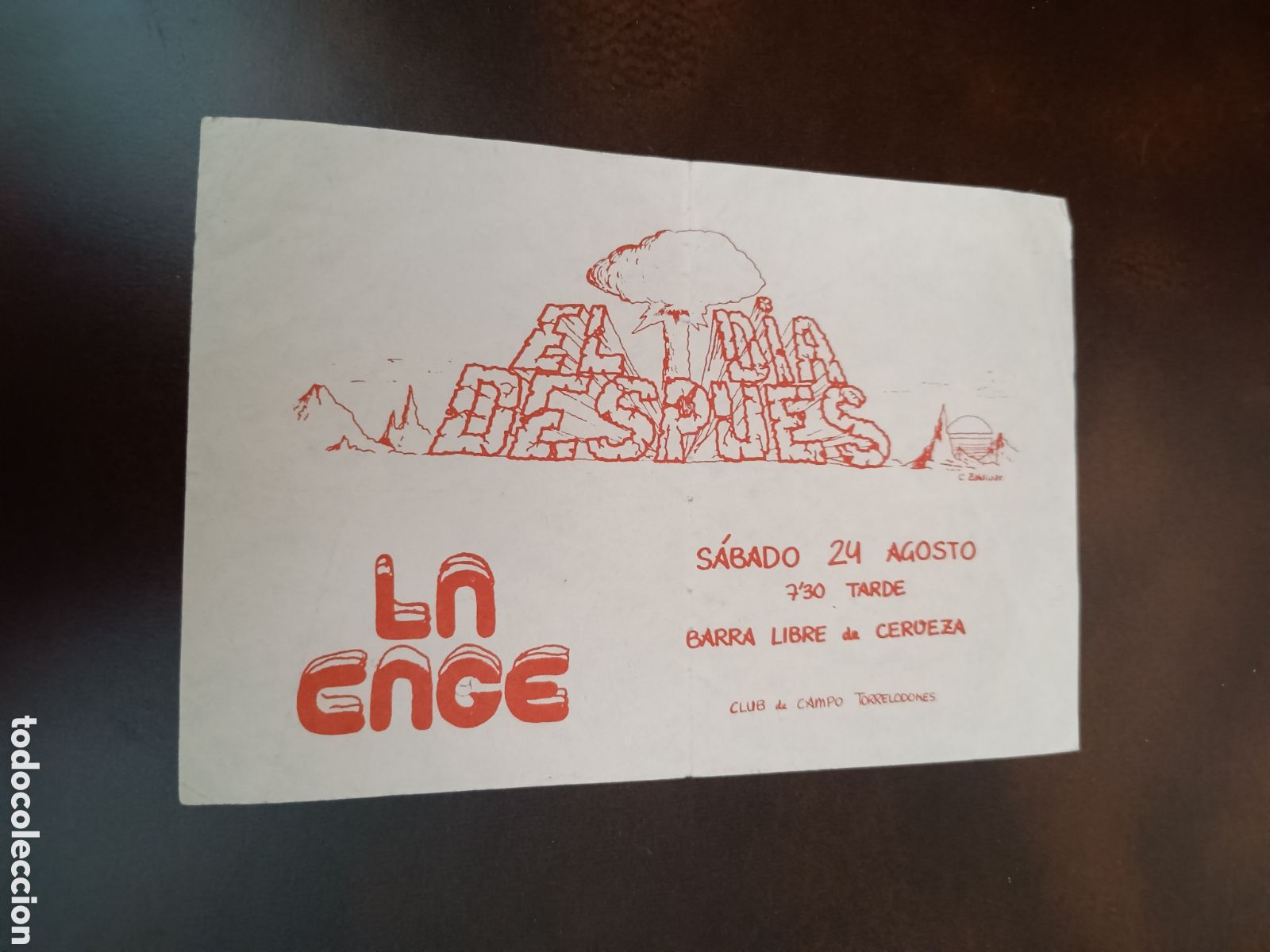 Entradas antiguas de conciertos: FLYER DE LA CAGE - TORRELODONES - A&Ntilde;OS 80 - Foto 1