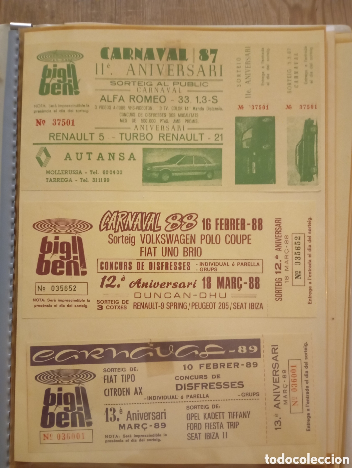 Entradas antiguas de conciertos: Bigben entradas antiguas - Foto 2