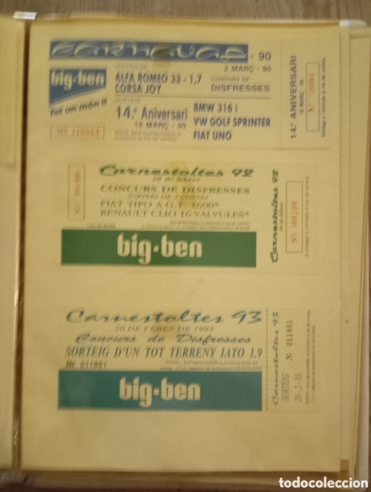 Entradas antiguas de conciertos: Bigben entradas antiguas - Foto 4