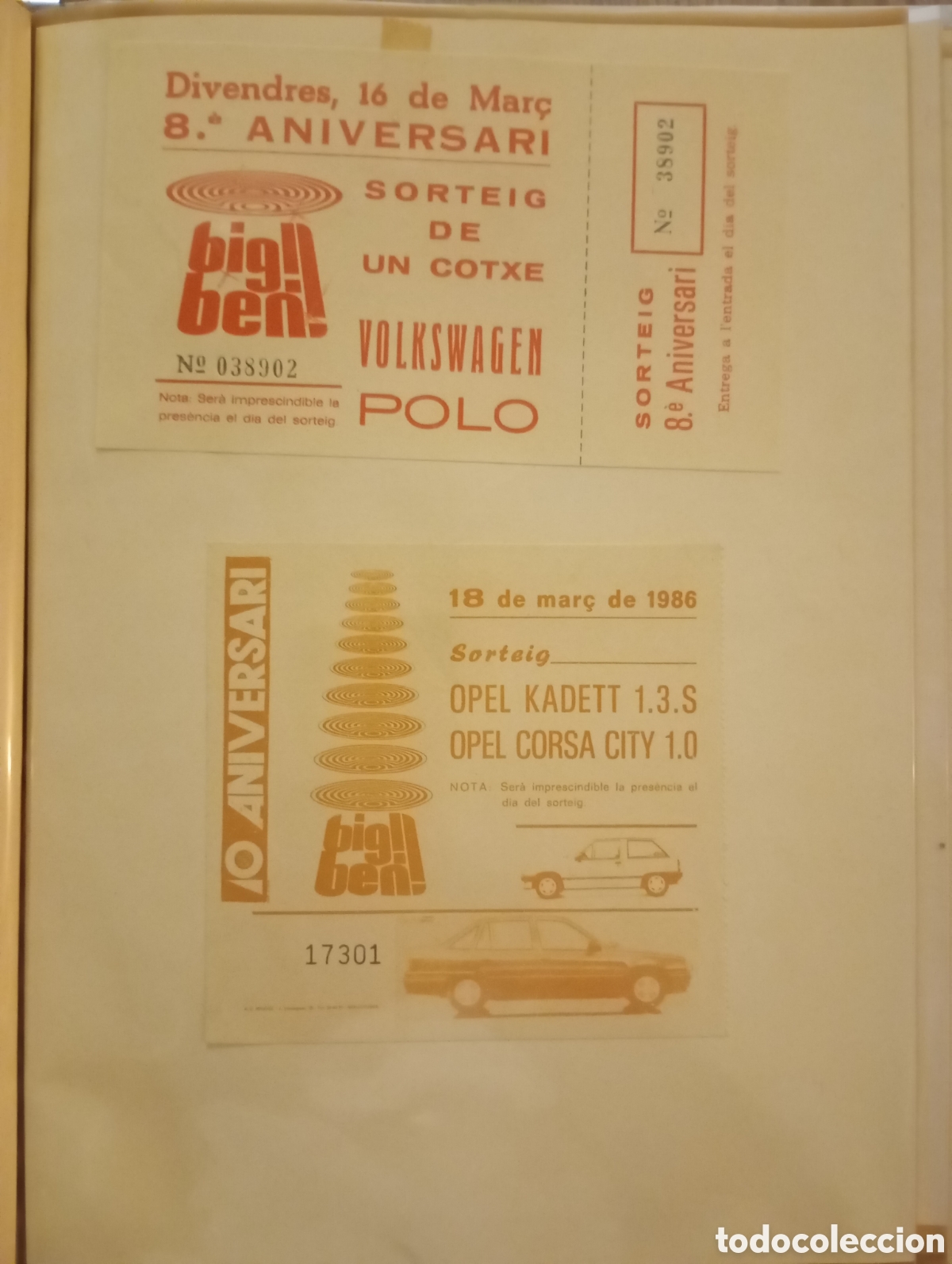 Entradas antiguas de conciertos: Bigben entradas antiguas - Foto 6
