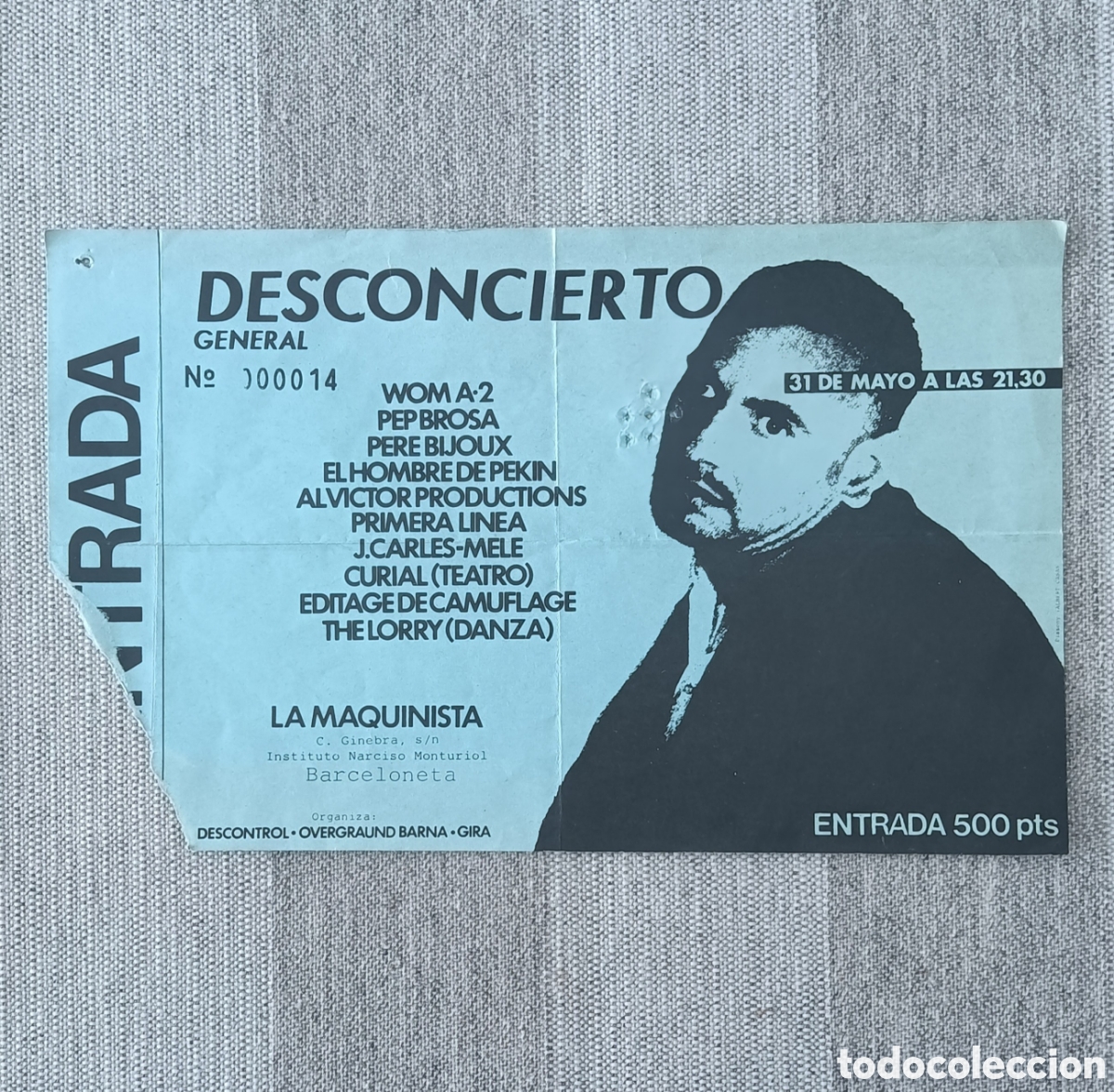 Entradas antiguas de conciertos: Entrada al Desconcierto General - Foto 1
