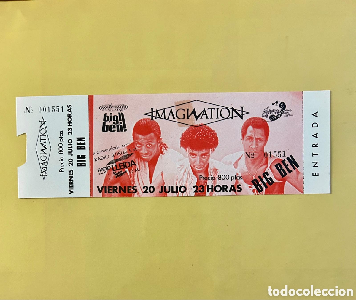 Entradas antiguas de conciertos: Concierto imagination - Foto 1