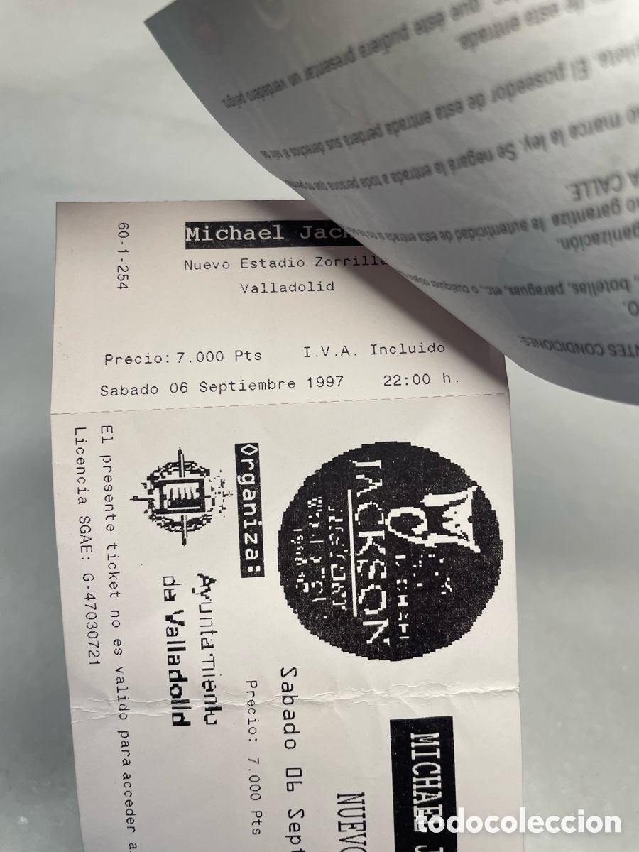 Entradas antiguas de conciertos: Entrada concierto Michael Jackson 1997 - Foto 4