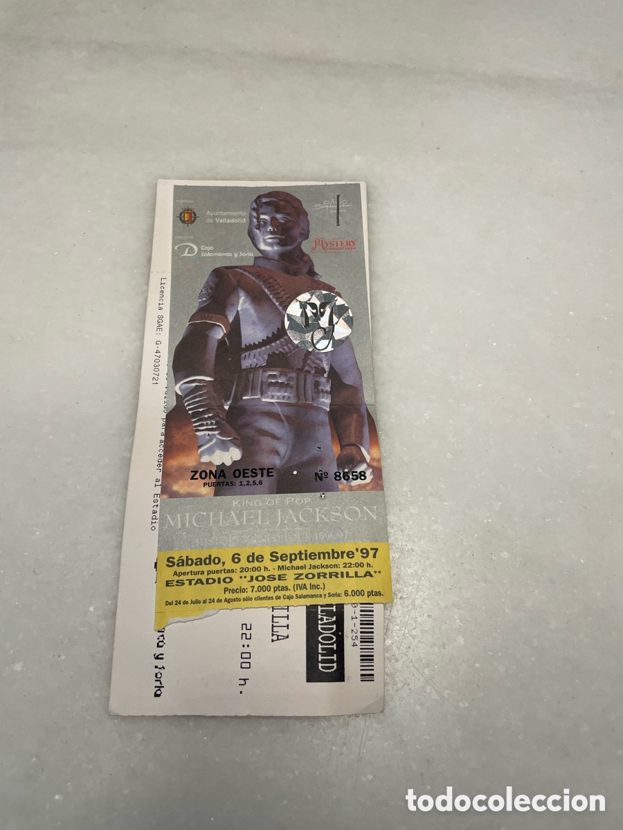 Entradas antiguas de conciertos: Entrada concierto Michael Jackson 1997 - Foto 1