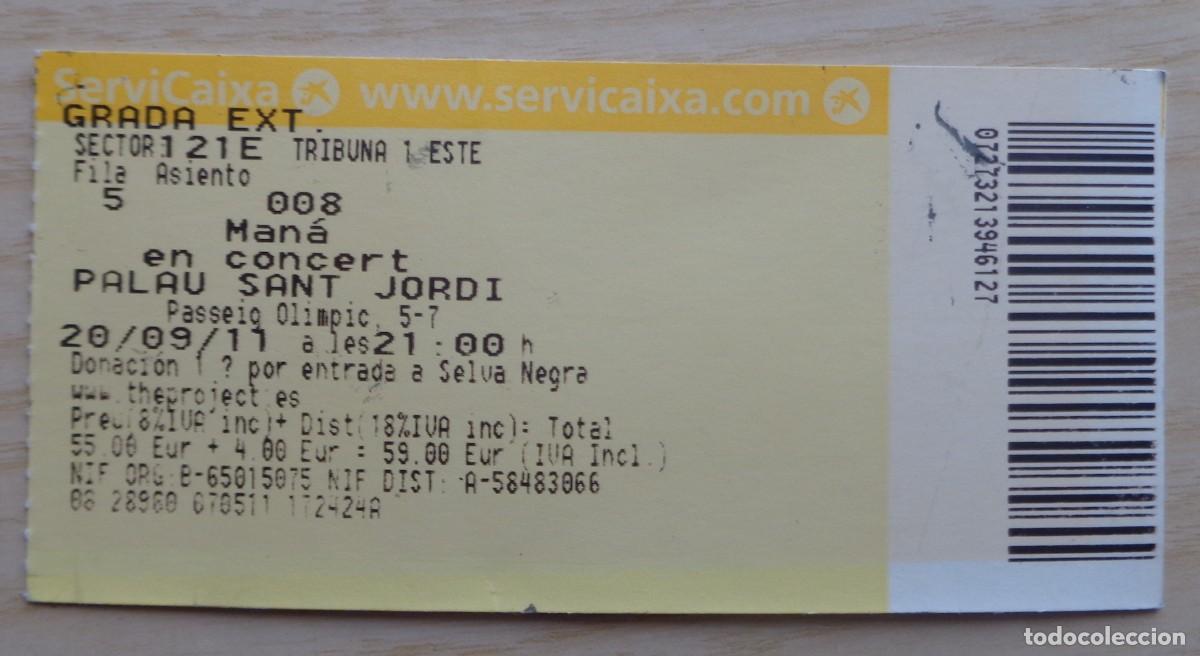 Entradas antiguas de conciertos: ENTRADA CONCIERTO MANA - Foto 1