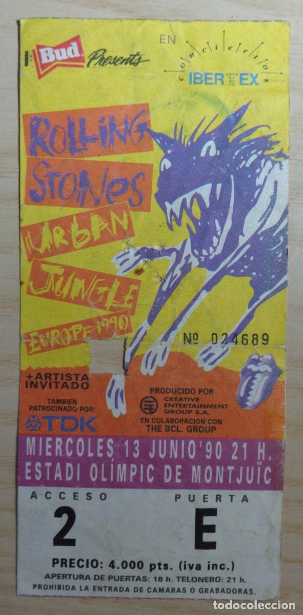 Entradas antiguas de conciertos: ENTRADA CONCIERTO ROLLING STONES - Foto 1