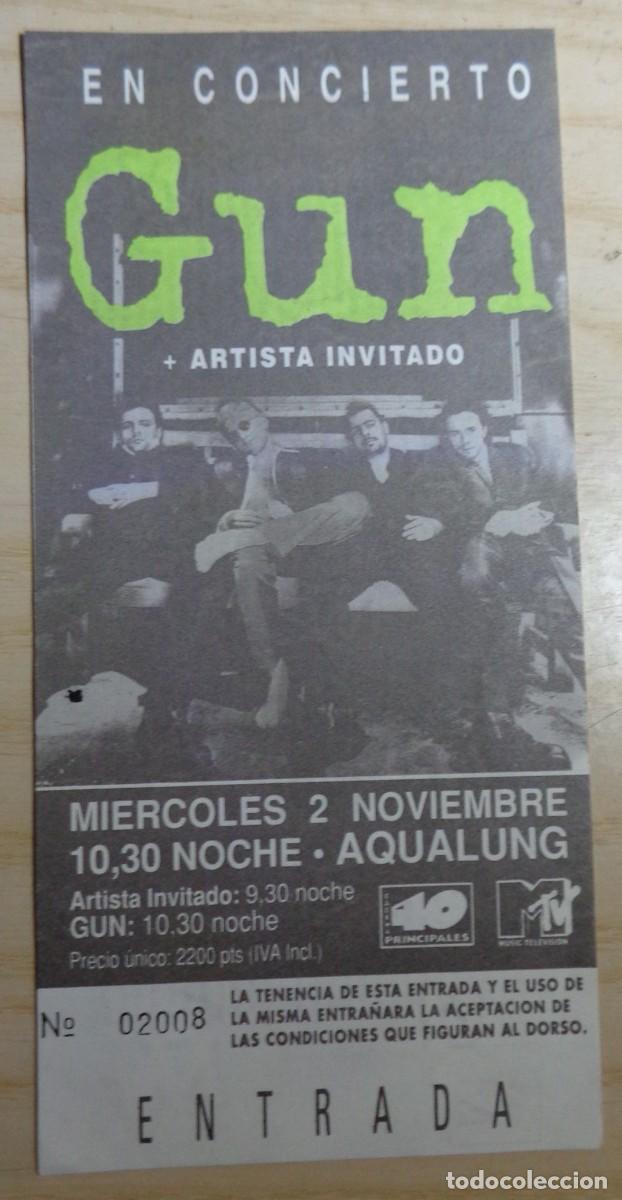 Entradas antiguas de conciertos: ENTRADA CONCIERTO GUN - Foto 1