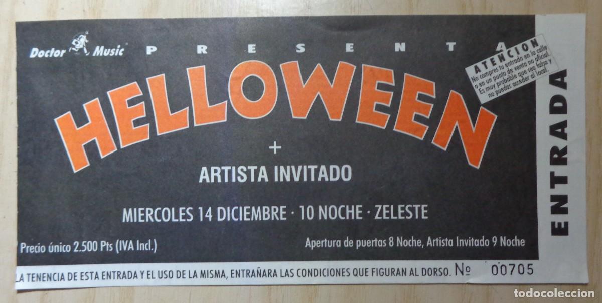 Entradas antiguas de conciertos: ENTRADA CONCIERTO HELLOWEEN - Foto 1