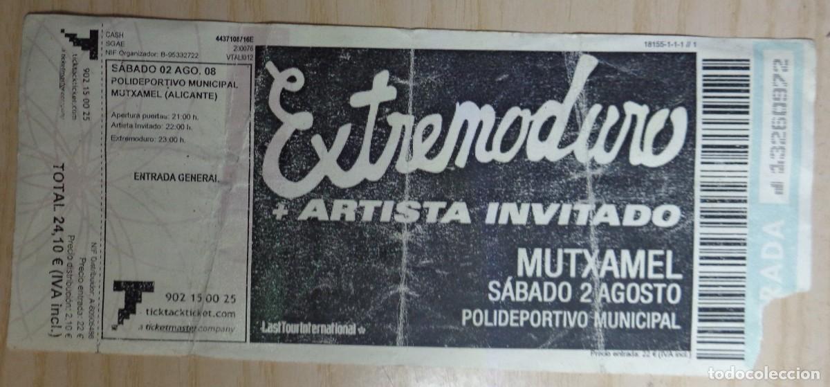 Entradas antiguas de conciertos: ENTRADA CONCIERTO EXTREMODURO - Foto 1