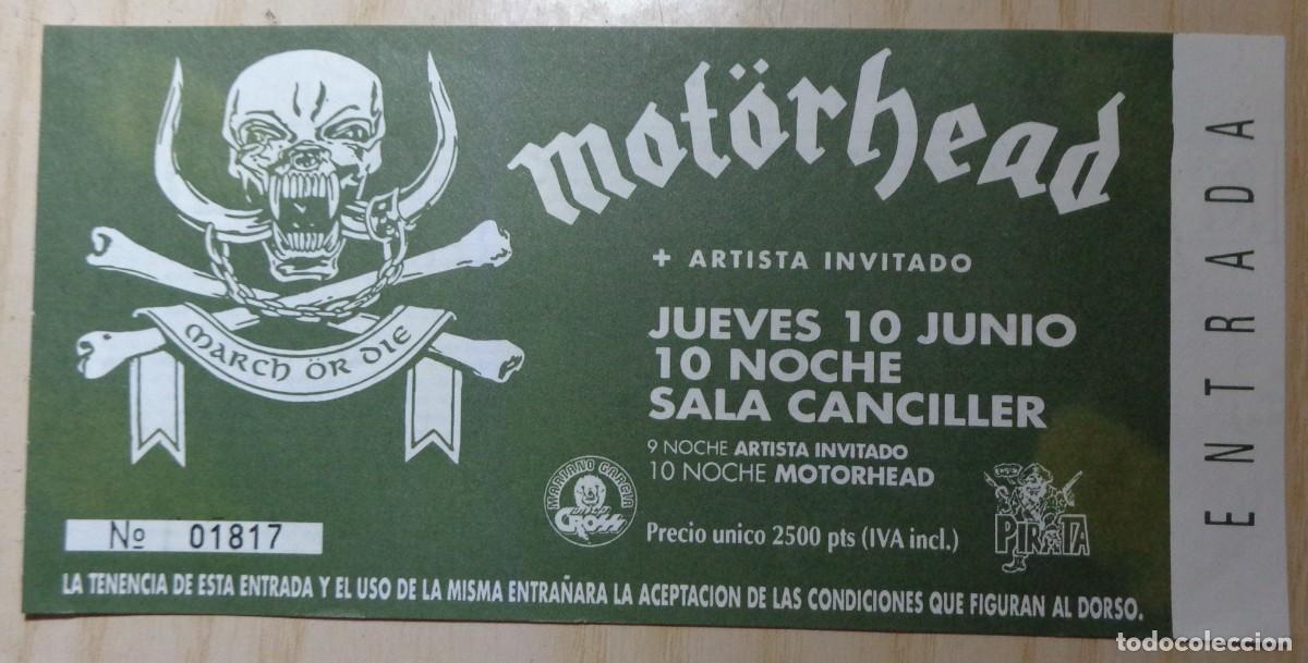 Entradas antiguas de conciertos: ENTRADA CONCIERTO MOT&Ouml;RHEAD - Foto 1