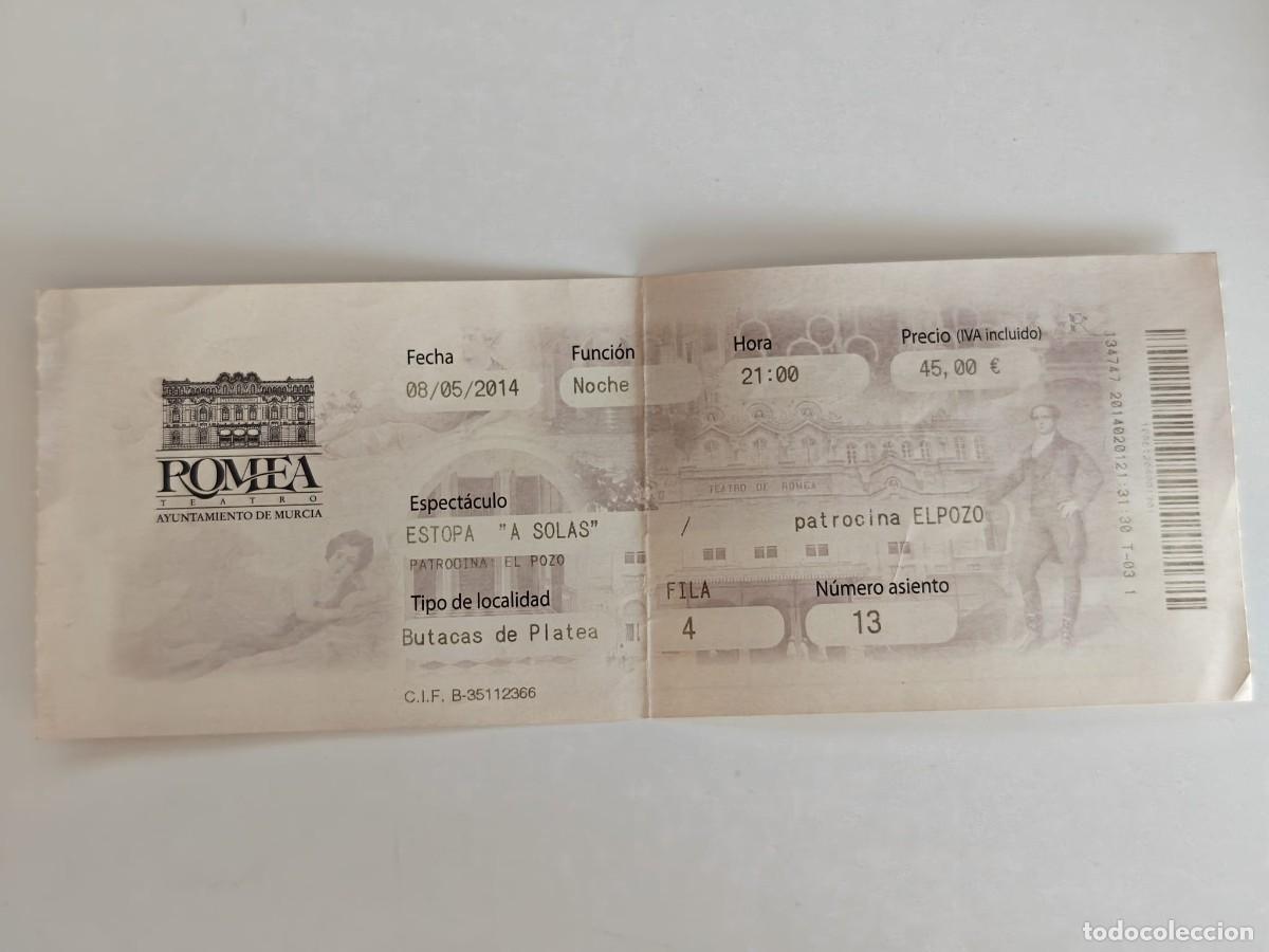 Entradas antiguas de conciertos: Entrada concierto Estopa 2014 - Foto 1