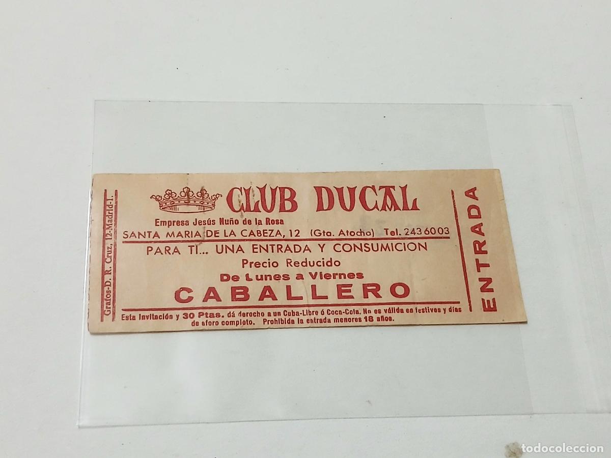Entradas Antiguas de Conciertos: Entrada-invitaci&oacute;n discoteca Club Ducal Madrid, 1968
