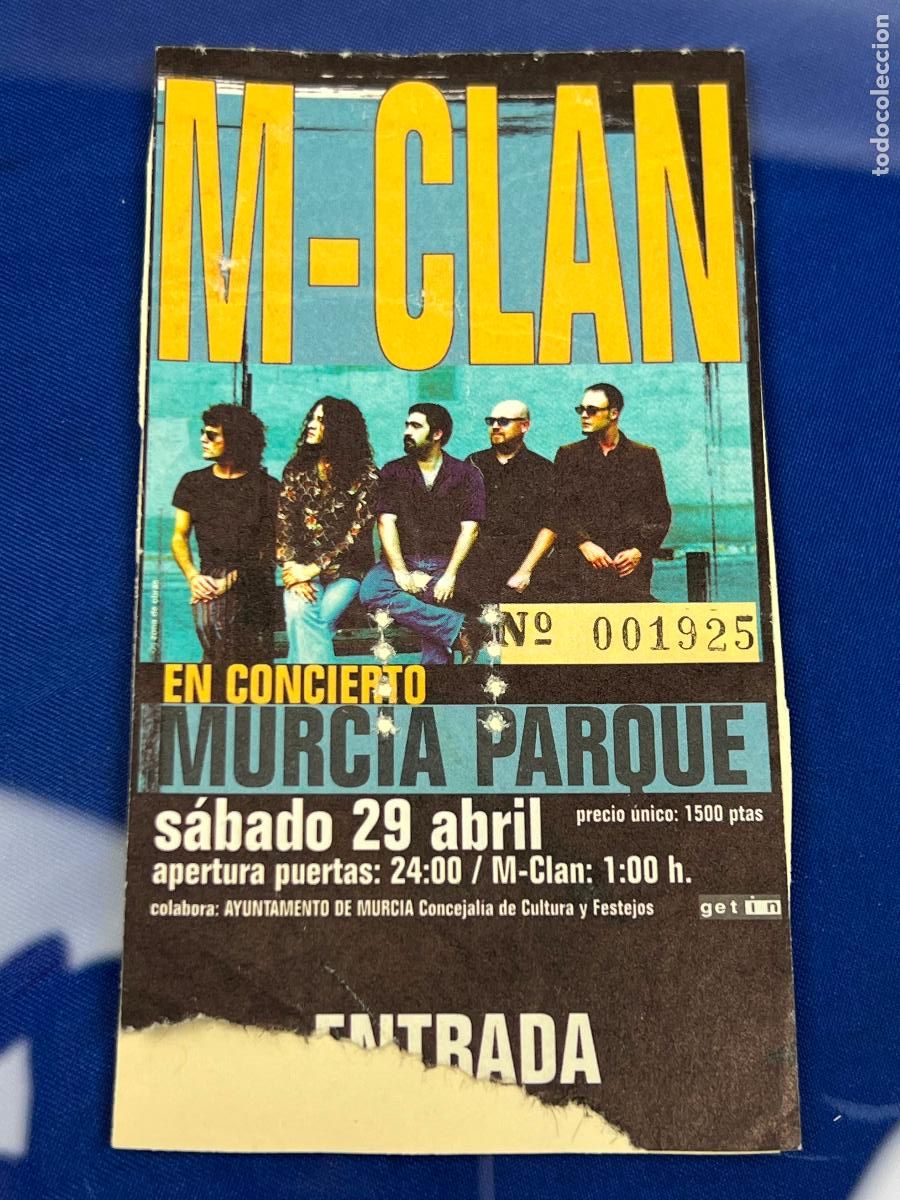 Entradas Antiguas de Conciertos: ENTRADA CONCIERTO M CLAN MURCIA