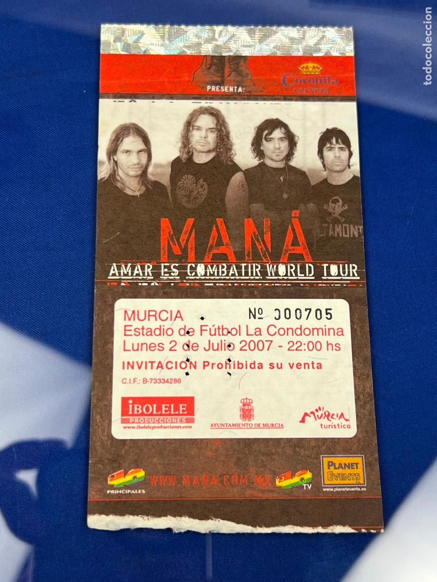 Biglietti di Concerti: ENTRADA CONCIERTO MANA MURCIA 2007
