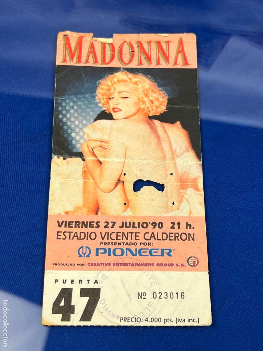 Entradas Antiguas de Conciertos: ENTRADA CONCIERTO MADONNA ESTADIO VICENTE CALDERON