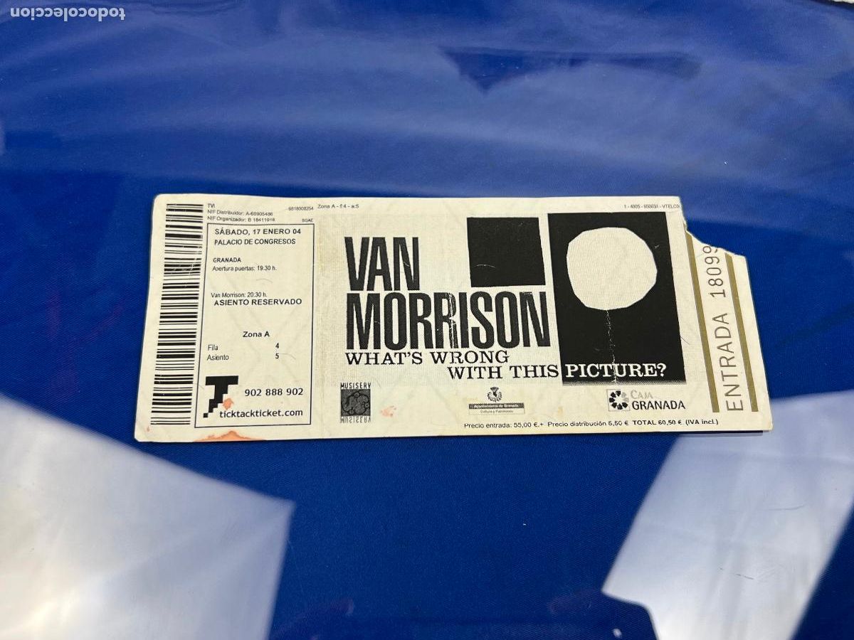 Entradas Antiguas de Conciertos: ENTRADA CONCIERTO VAN MORRISON