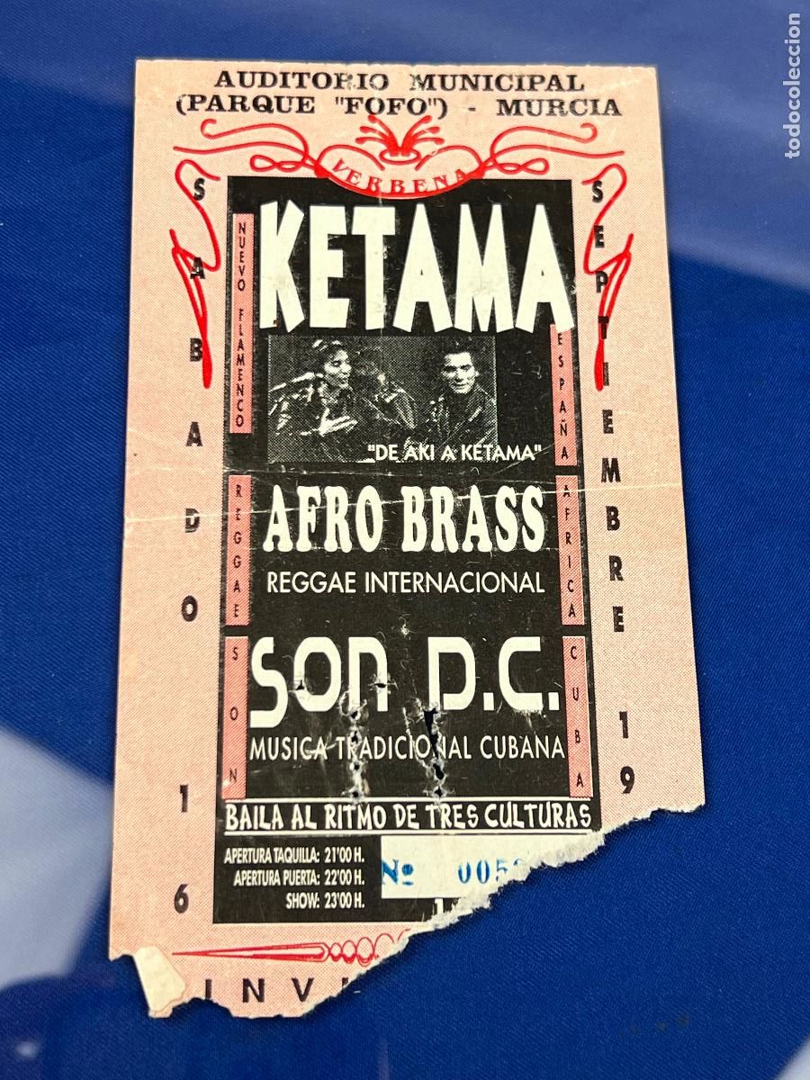 Entradas Antiguas de Conciertos: ENTRADA CONCIERTO KETAMA MAS AFRO BRAS SON DC