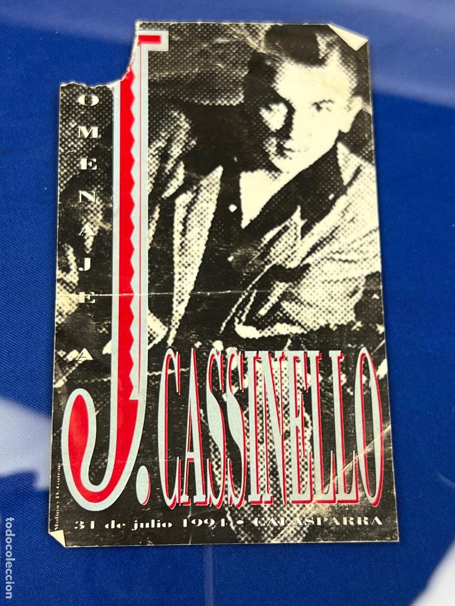 Entradas Antiguas de Conciertos: ENTRADA CONCIERTO J CASSINELLO