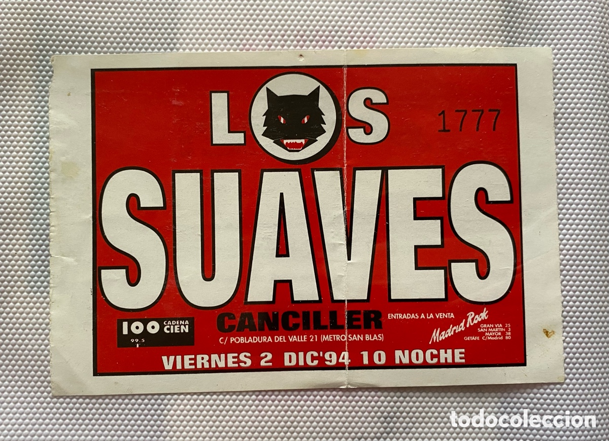 Entradas Antiguas de Conciertos: Colecci&oacute;n 23 entradas conciertos Rock Espa&ntilde;ol &ndash; Los Suaves 1991 Extremoduro