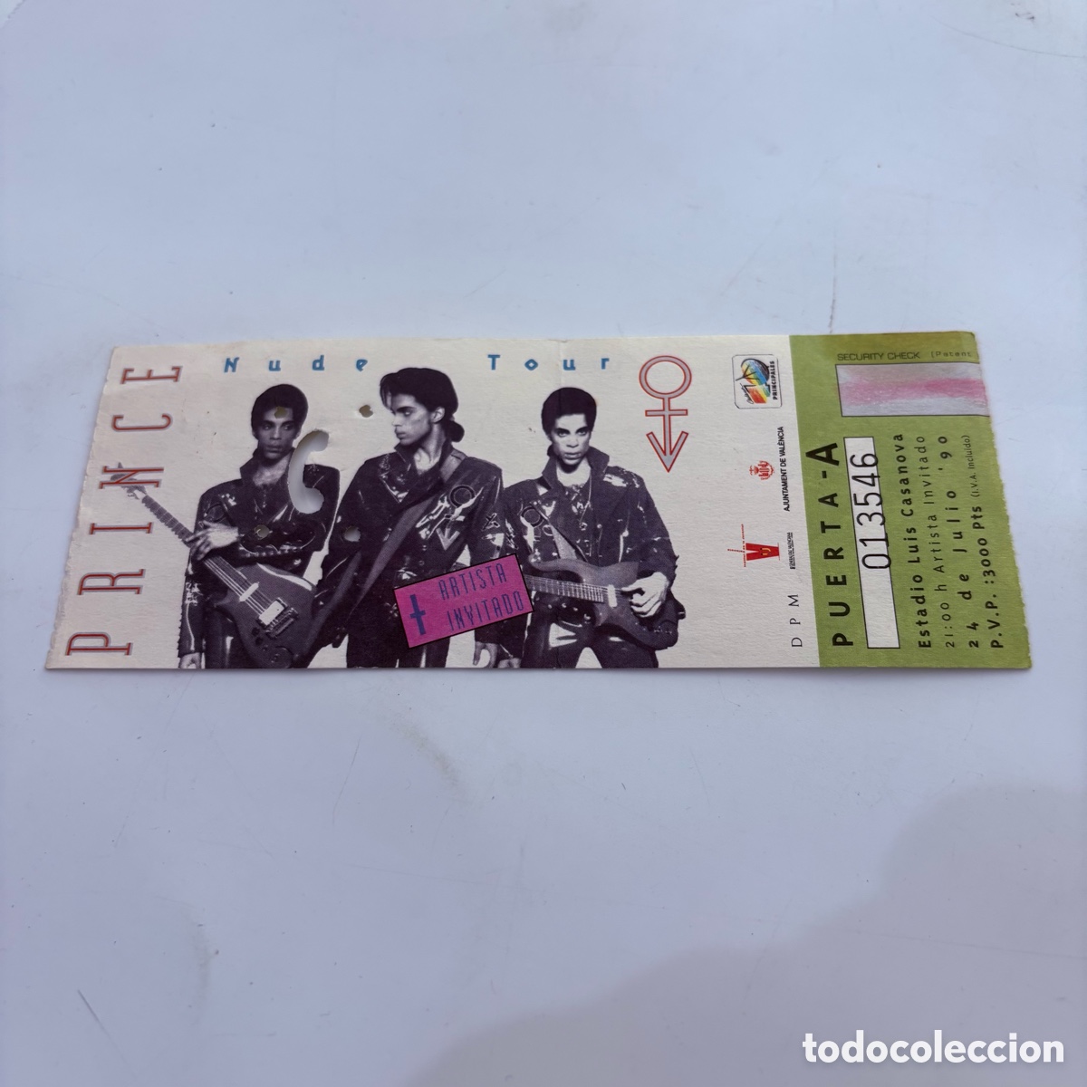 Entradas Antiguas de Conciertos: entrada original del concierto de prince en valencia estadio luis casanova 24 julio 1990