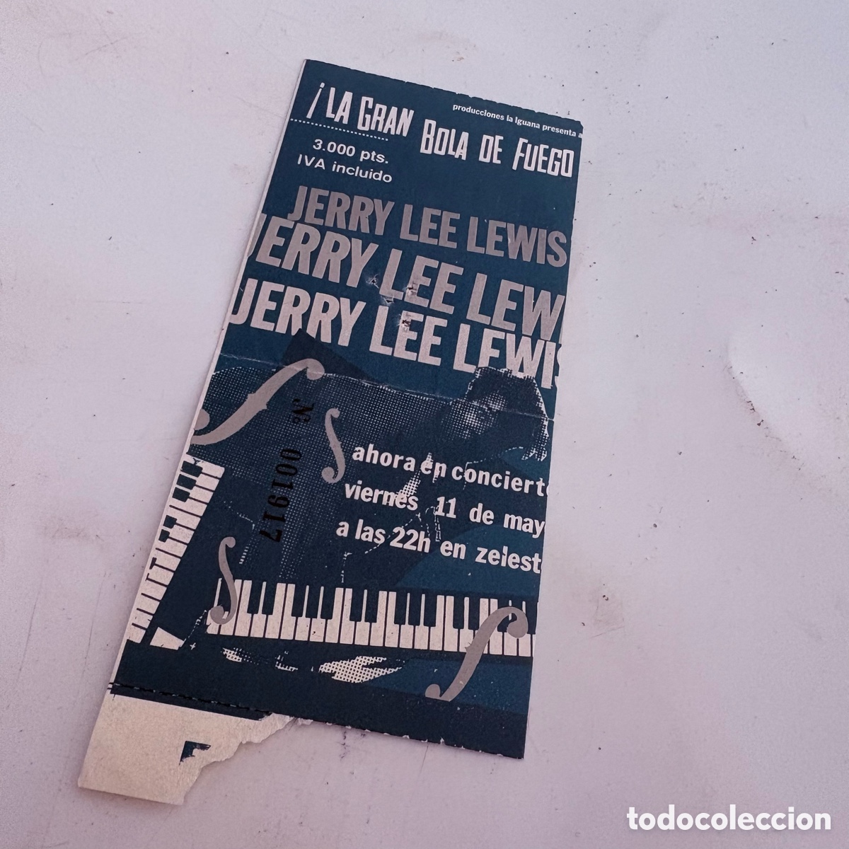 Entradas Antiguas de Conciertos: Entrada comcierto jerry lee lewis barcelona zeleste 11 mayo 1990
