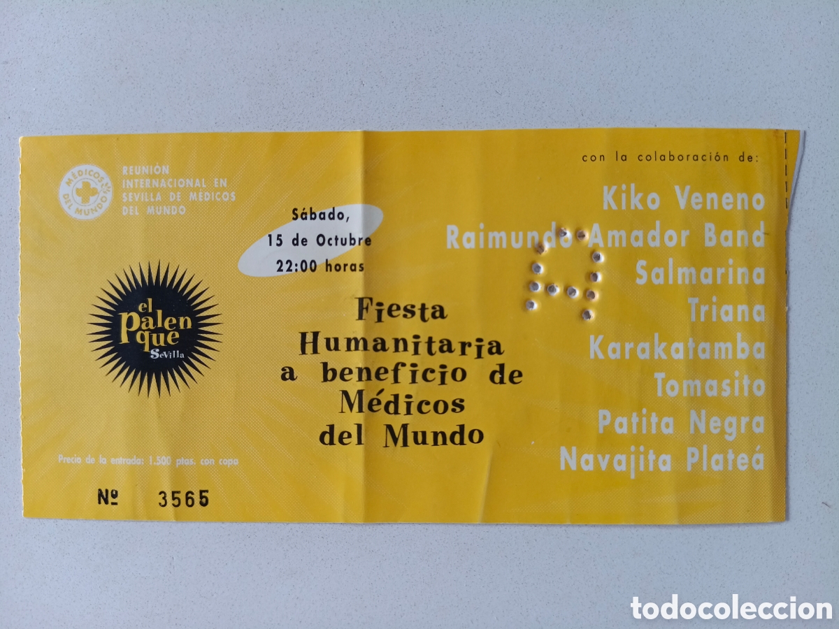 Entradas Antiguas de Conciertos: TRIANA - KIKO VENENO - RAIMUNDO AMADOR - ENTRADA CONCIERTO SEVILLA A&Ntilde;OS 90