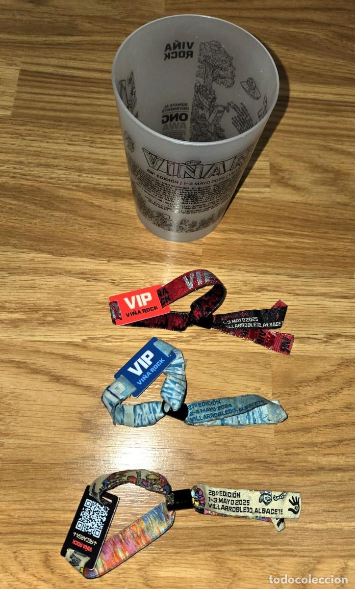Entradas Antiguas de Conciertos: Pulseras Vi&ntilde;aRock 2024 y 2025 + Vaso Oficial 2025