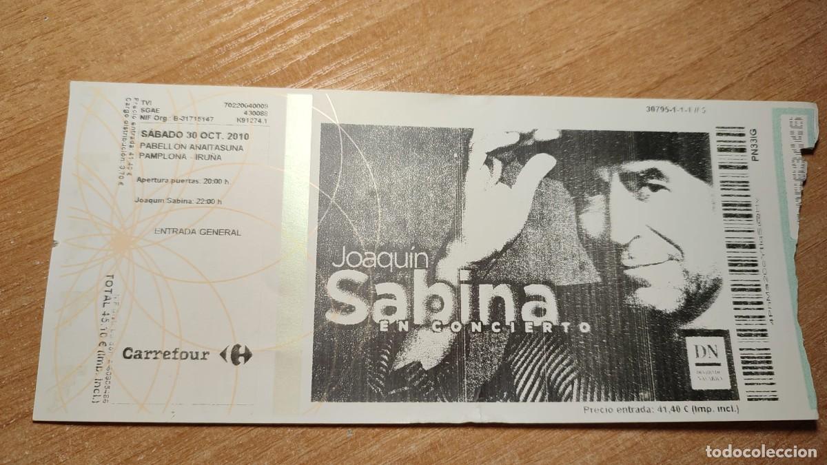 Entradas antiguas de conciertos: Concierto Sabina 2010 - Foto 1