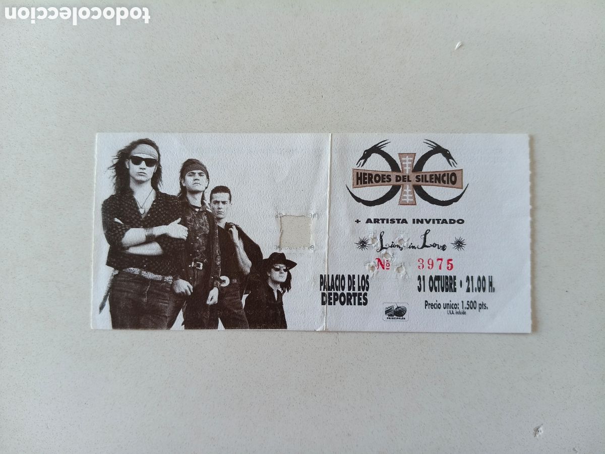 Entradas Antiguas de Conciertos: HEROES DEL SILENCIO - ENTRADA ORIGINAL GIRA SENDA 91 - 31 OCTUBRE BARCELONA HDS