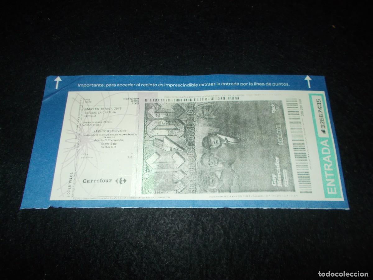 Entradas Antiguas de Conciertos: Entrada Concierto ACDC ROCK OR BUST WORLD TOUR 2016. Estadio La Cartuja, Sevilla. M&uacute;sica Heavy