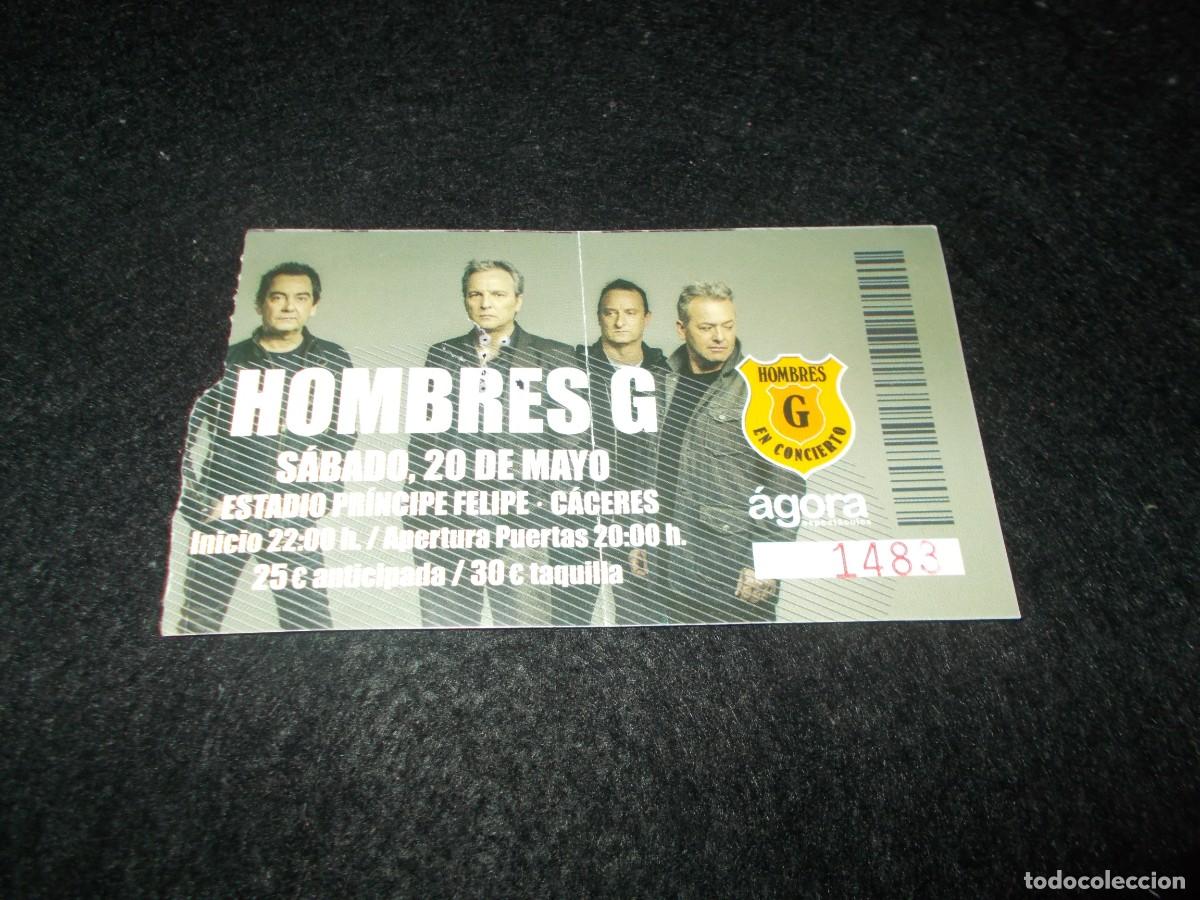 Entradas Antiguas de Conciertos: Entrada Concierto HOMBRES G. Estadio Pr&iacute;ncipe Felipe, C&aacute;ceres 2017. M&uacute;sica