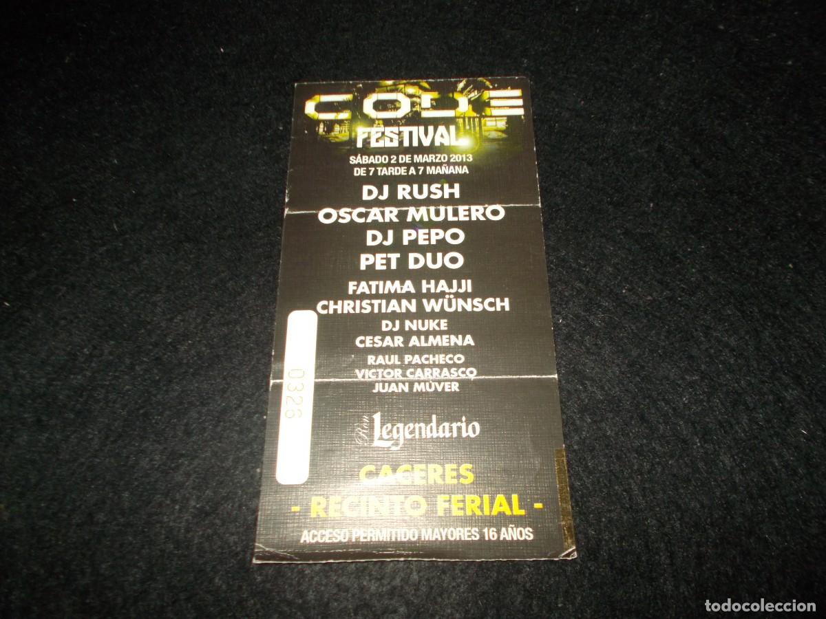 Entradas Antiguas de Conciertos: Entrada Concierto CODE FESTIVAL. DJ Rush, Oscar Mulero&hellip; Recinto Ferial C&aacute;ceres 2013. M&uacute;sica