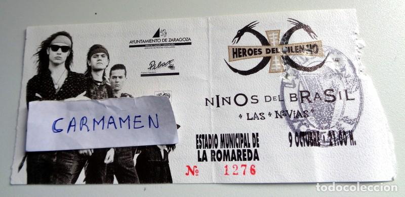 Entradas Antiguas de Conciertos: ENTRADA CONCIERTO TICKET H&Eacute;ROES DEL SILENCIO HDS BUNBURY. ESTADIO LA ROMAREDA ZARAGOZA 1991 PILARES