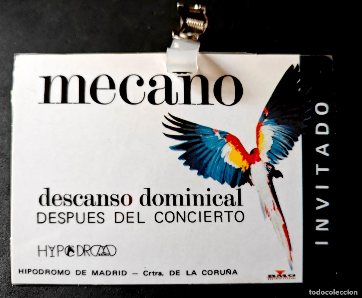 Entradas Antiguas de Conciertos: Invitacion personal fiesta privada MECANO Hipodromo de Madrid 1989 Concierto Descanso Dominical