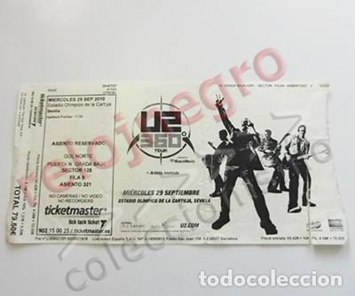 Entradas Antiguas de Conciertos: ENTRADA DEL CONCIERTO DE U2 360&ordm; TOUR SEVILLA 2010 - GRUPO IRLANDA ROCK M&Uacute;SICA BONO U 2 TIQUE