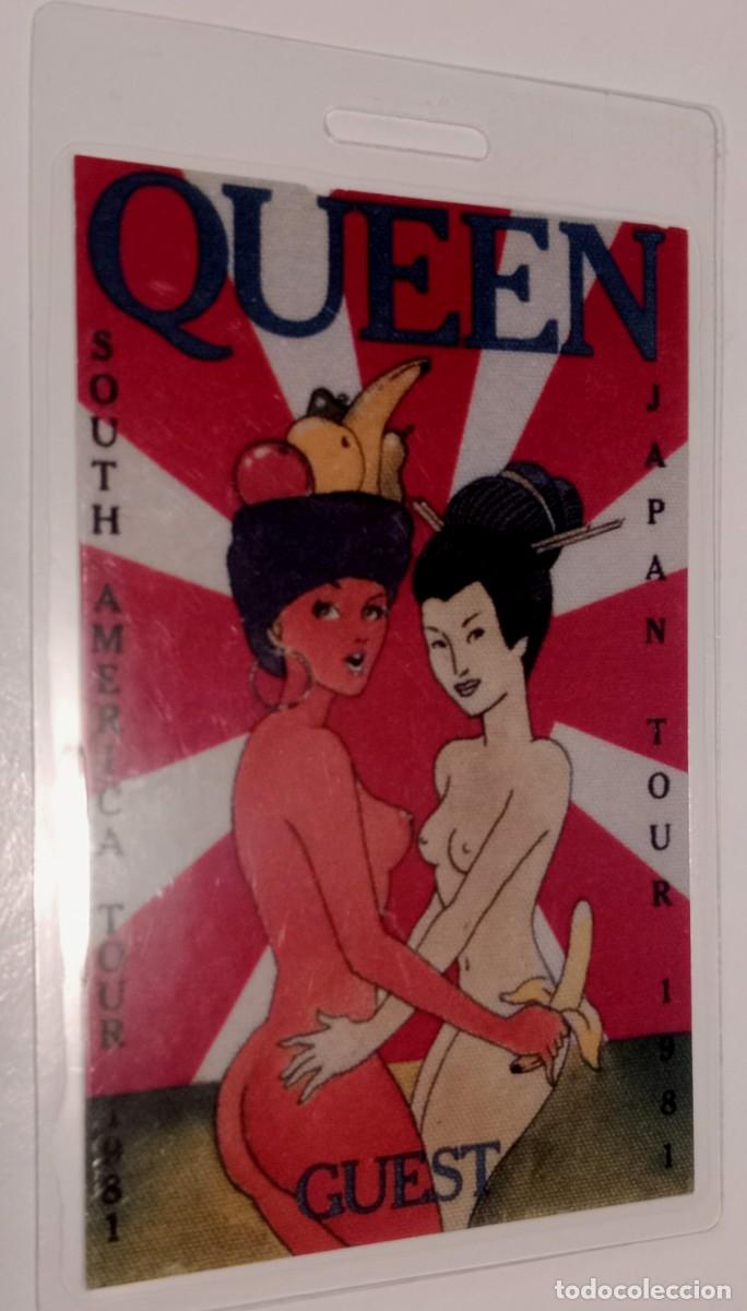 Entradas antiguas de conciertos: QUEEN - 1981 - JAPAN - TOUR - SECURITY BADGE - Foto 3