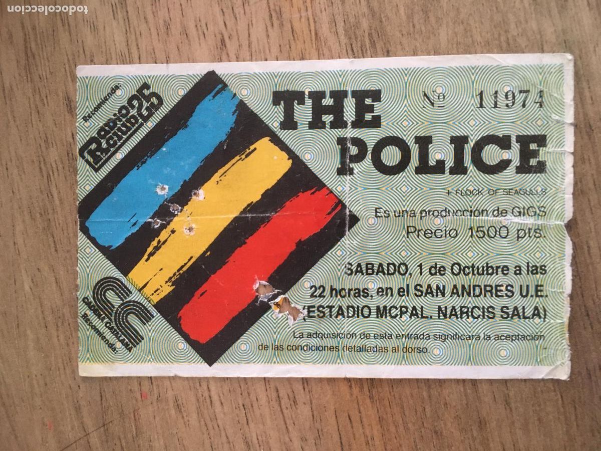 Entradas Antiguas de Conciertos: the police entrada original concierto estadio narcis sala san andres barcelona