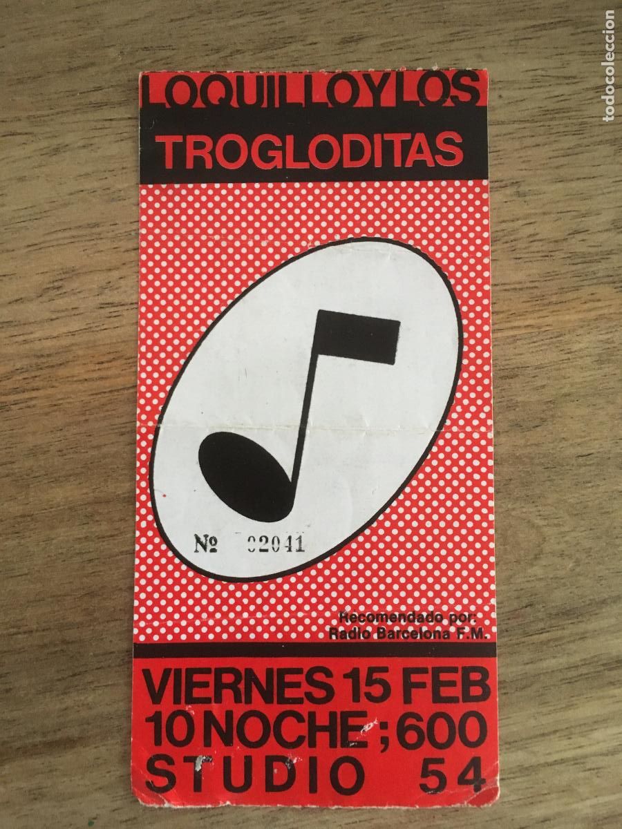Entradas Antiguas de Conciertos: loquillo y los trogloditas entrada original concierto studio 54 barcelona