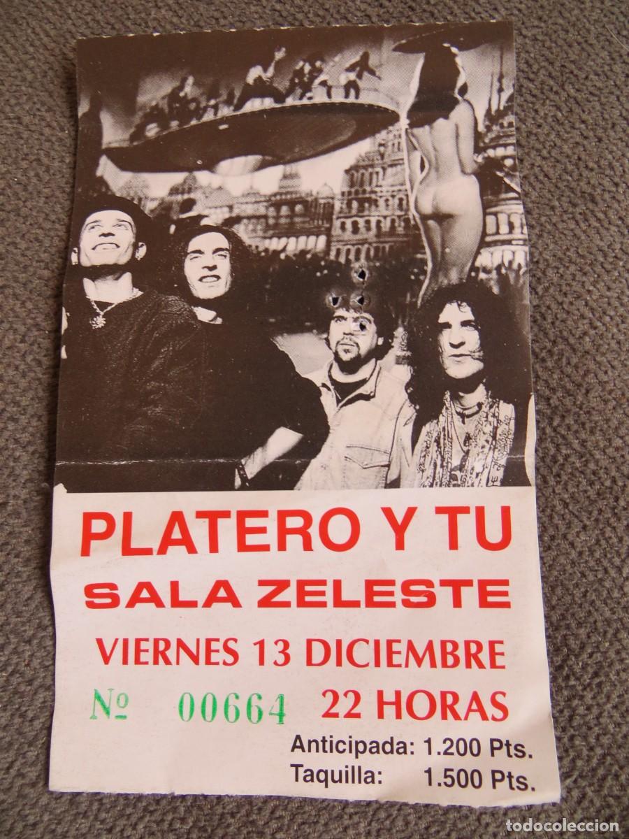 Entradas Antiguas de Conciertos: PLATERO Y TU: ENTRADA CONCIERTO- BARCELONA 1996 !!! Presentacion disco A PELO