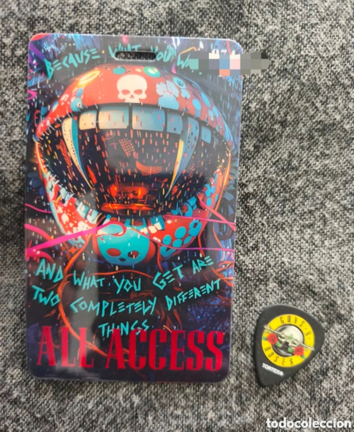 Entradas Antiguas de Conciertos: Guns n' Roses - Pase laminado + Pua Slash