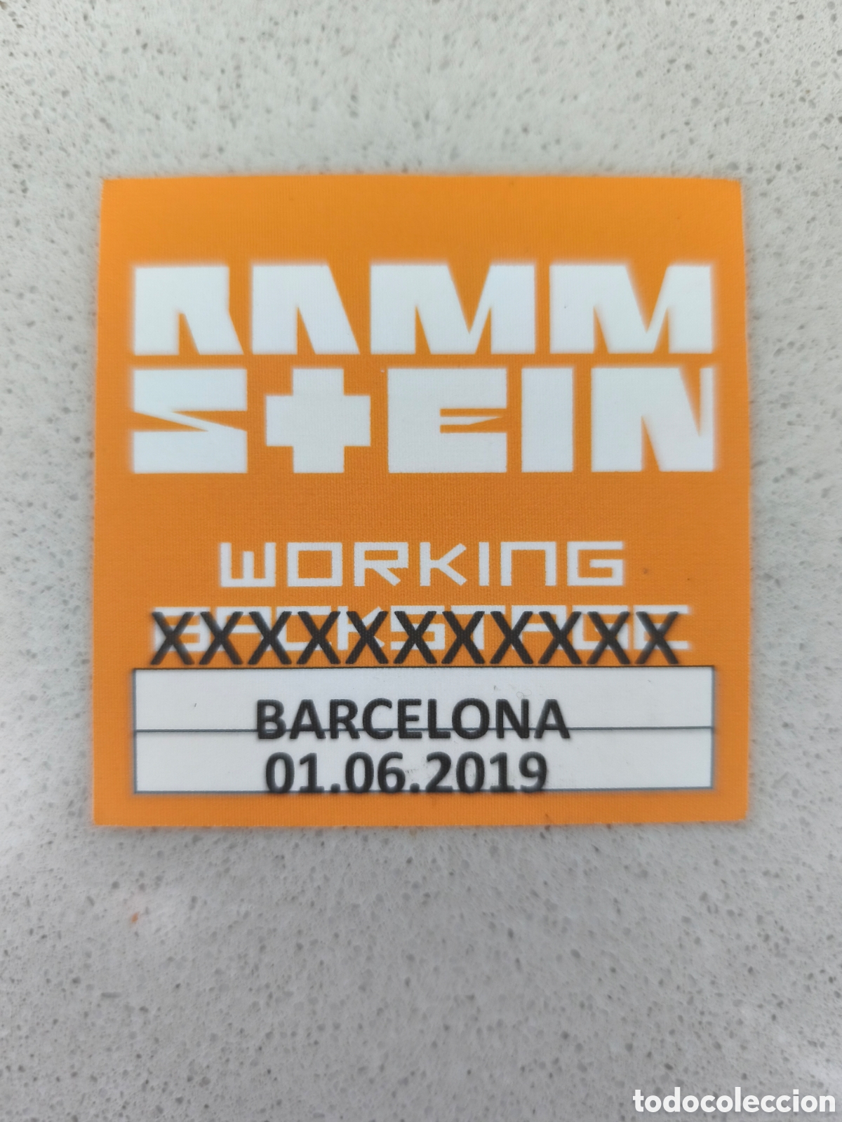 Entradas Antiguas de Conciertos: Rammstein Backstage Pass
