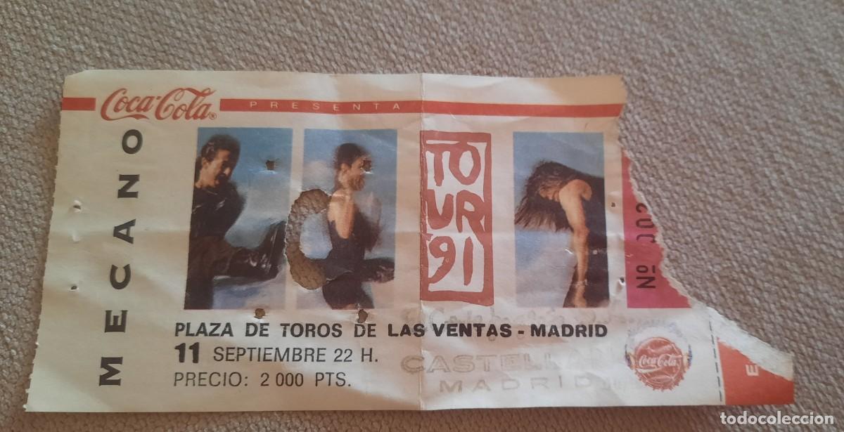 Entradas Antiguas de Conciertos: Mecano , entrada tour 91