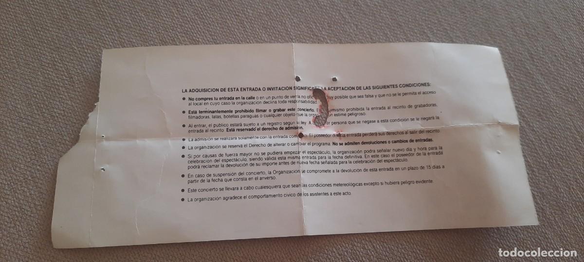 Entradas antiguas de conciertos: Entrada concierto nunca m&aacute;s - Foto 2