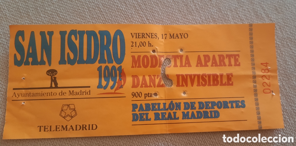 Entradas Antiguas de Conciertos: Entradas San Isidro a&ntilde;os 90