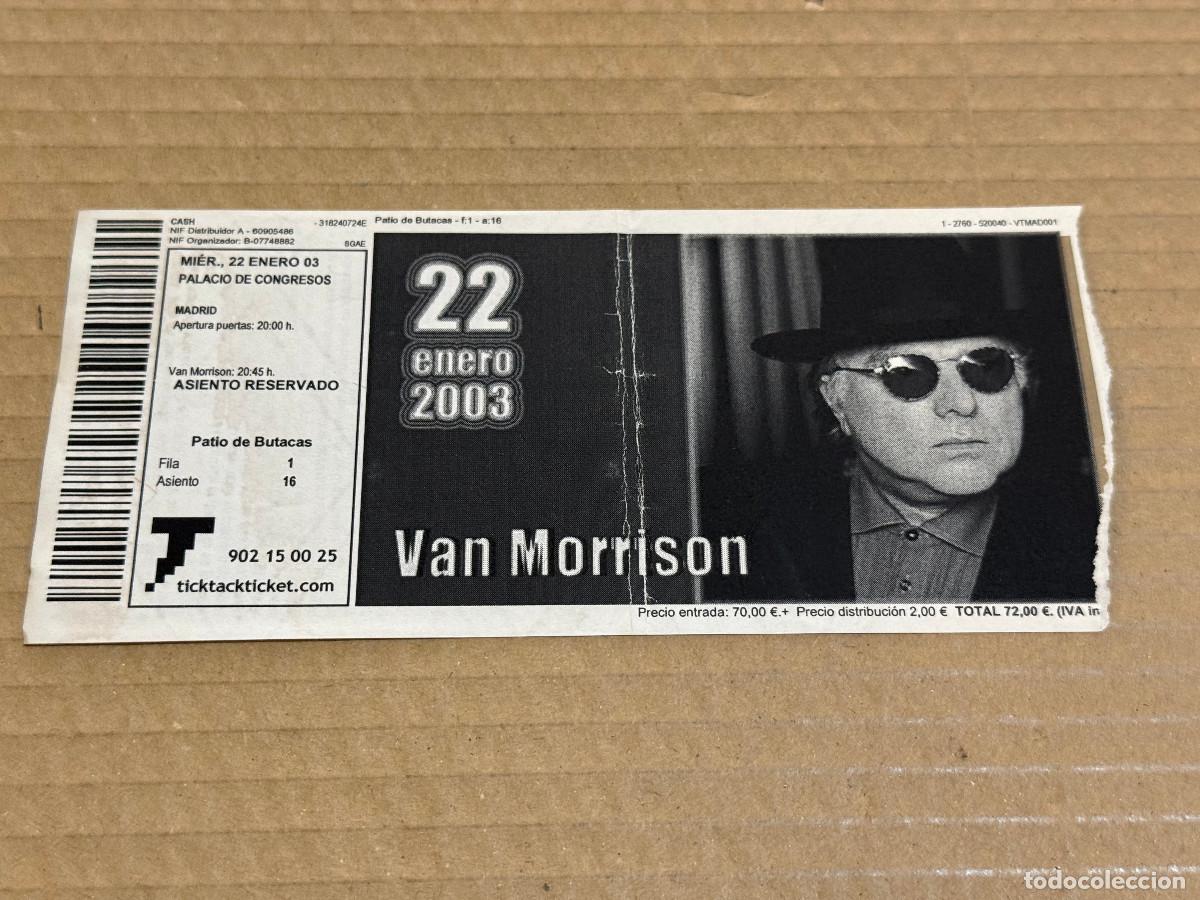 Billets de concerts: ENTRADA CONCIERTO VAN MORRISON / 22 ENERO 2003 / PALACIO DE CONGRESOS / MADRID / EL LEON DE BELFAST