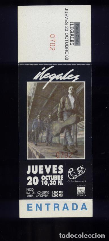 Entradas Antiguas de Conciertos: Ilegales Madrid 1988 Rock Club
